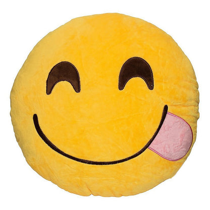 Kissing Wink Emoji Pillow - living-essentials