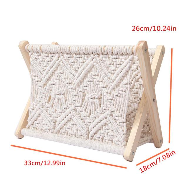 Boho Macramé Magazine Holder