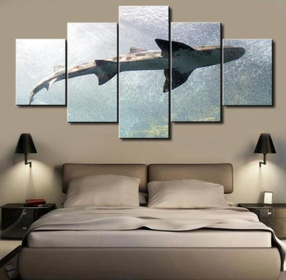 Shark 5 Piece Panel Wall Art - living-essentials