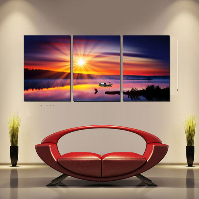 City Street 3 Piece Panel Wall Art - living-essentials