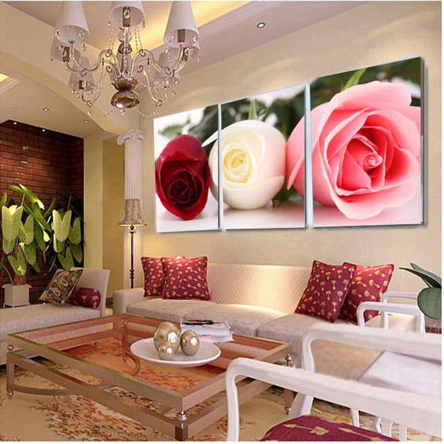 Orchids 3 Piece Panel Wall Art - living-essentials