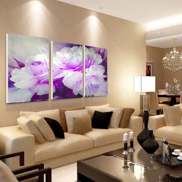 Orchids 3 Piece Panel Wall Art - living-essentials