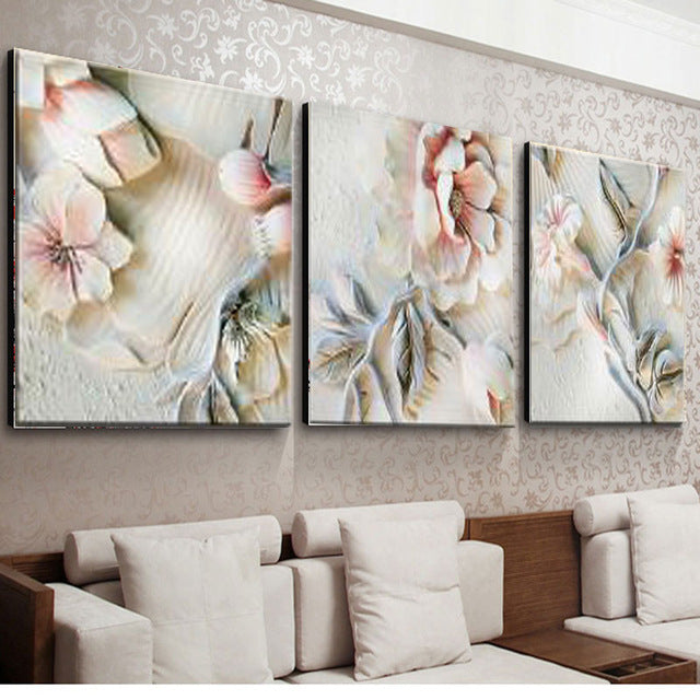 Orchids 3 Piece Panel Wall Art - living-essentials