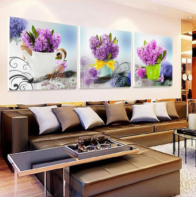 Orchids 3 Piece Panel Wall Art - living-essentials