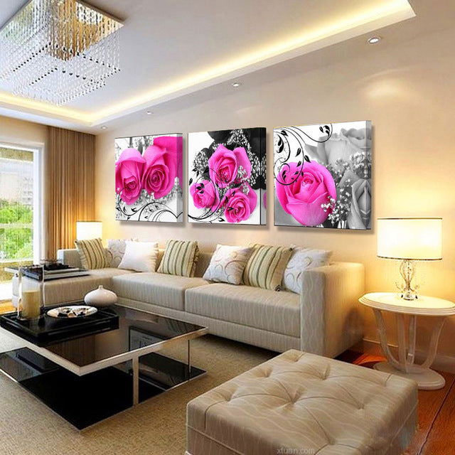 Orchids 3 Piece Panel Wall Art - living-essentials