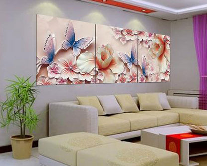 Orchids 3 Piece Panel Wall Art - living-essentials
