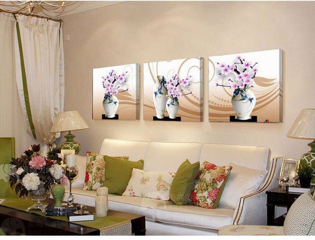 Orchids 3 Piece Panel Wall Art - living-essentials