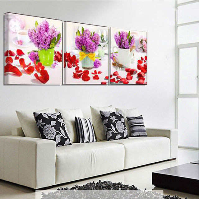 Orchids 3 Piece Panel Wall Art - living-essentials