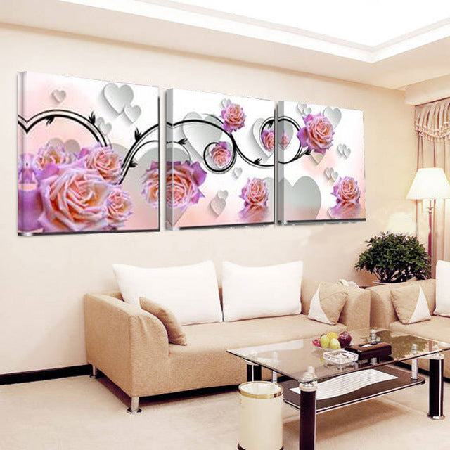 Orchids 3 Piece Panel Wall Art - living-essentials