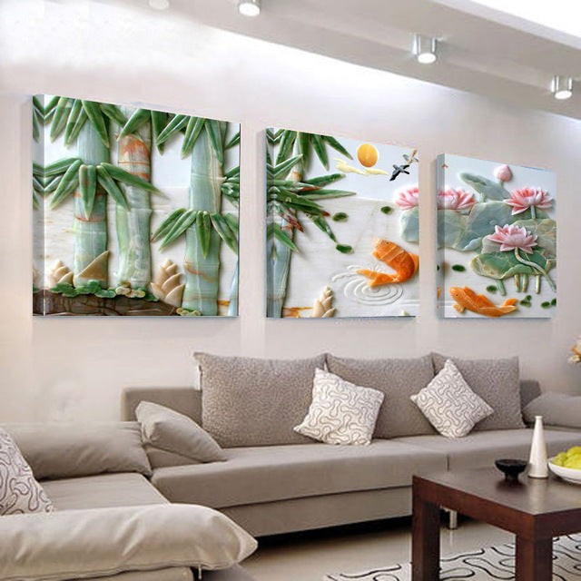 Orchids 3 Piece Panel Wall Art - living-essentials
