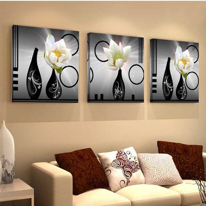 Flowers and Petals 3 Piece Panel Wall Art - living-essentials