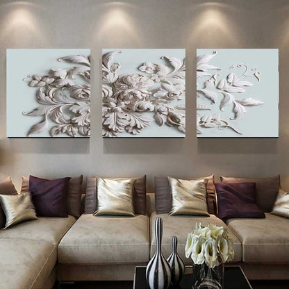 Flowers and Petals 3 Piece Panel Wall Art - living-essentials