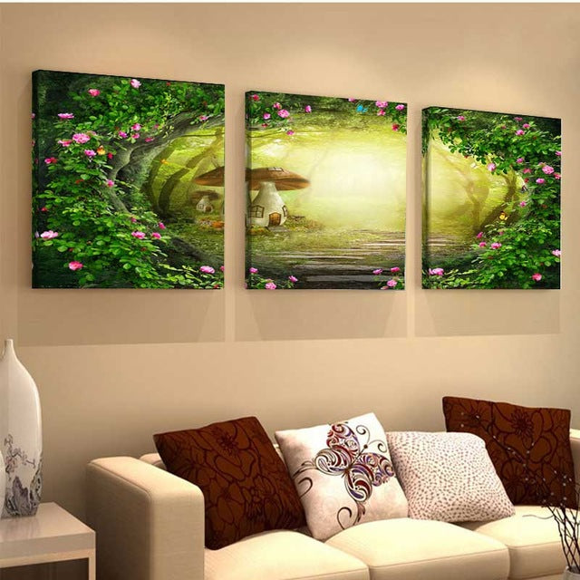 Flowers and Petals 3 Piece Panel Wall Art - living-essentials