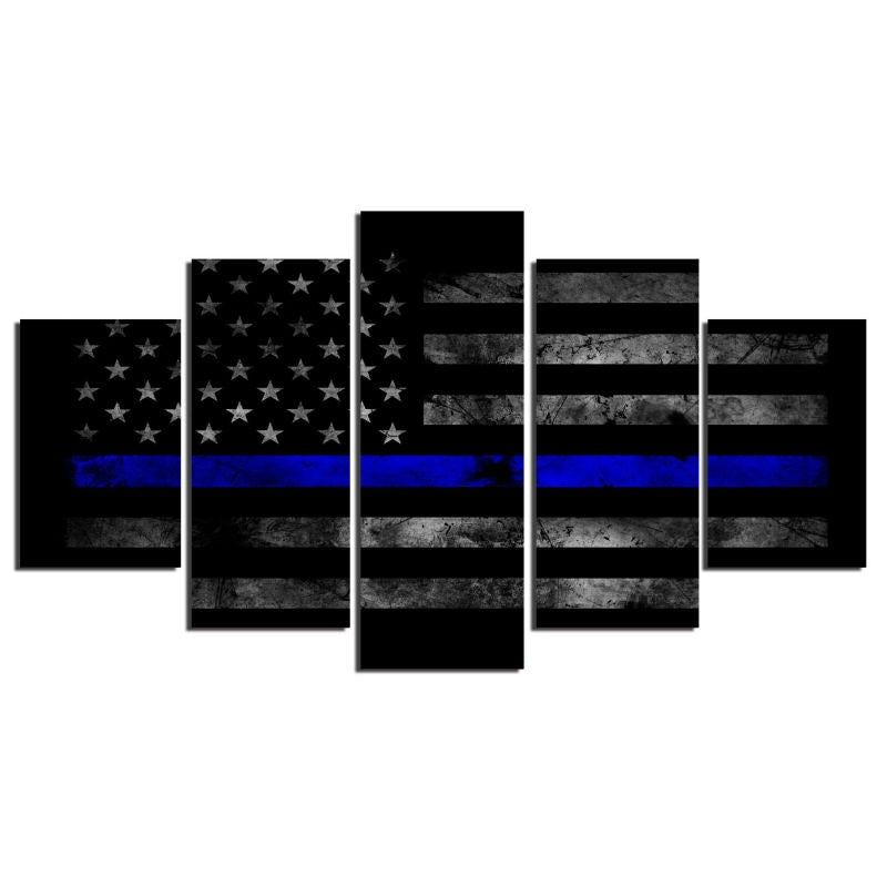 American Flag (Blue) 5 Piece Panel Wall Art - living-essentials