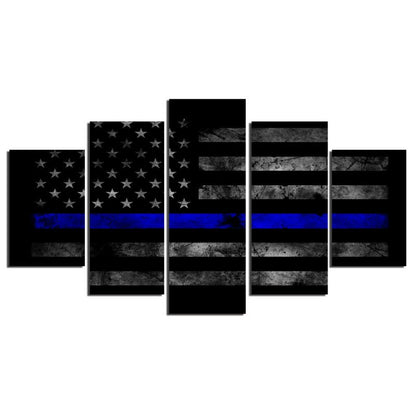 American Flag (Blue) 5 Piece Panel Wall Art - living-essentials