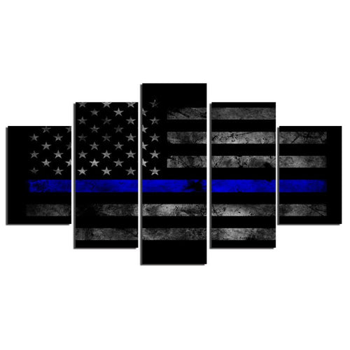 American Flag (Blue) 5 Piece Panel Wall Art - living-essentials