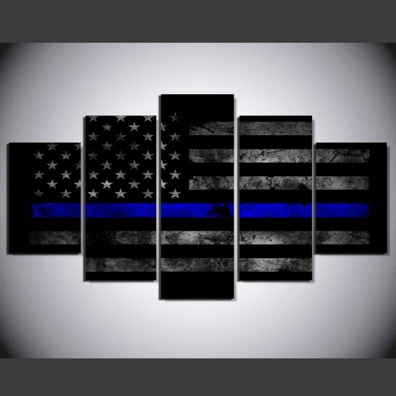 American Flag (Blue) 5 Piece Panel Wall Art - living-essentials