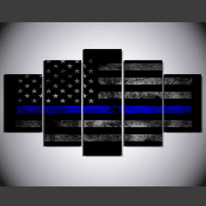 American Flag (Blue) 5 Piece Panel Wall Art - living-essentials