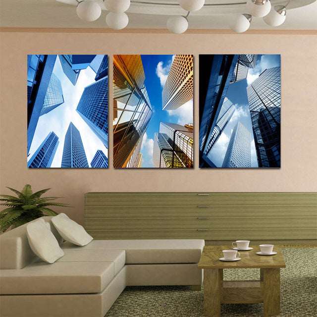 City Street 3 Piece Panel Wall Art - living-essentials