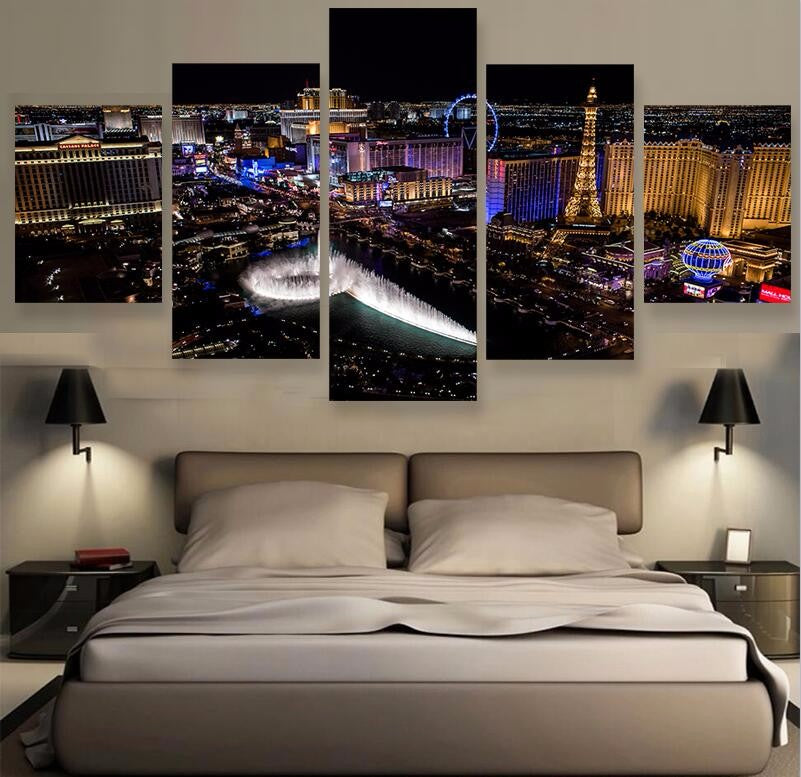 Vegas 5 Piece Panel Wall Art - living-essentials