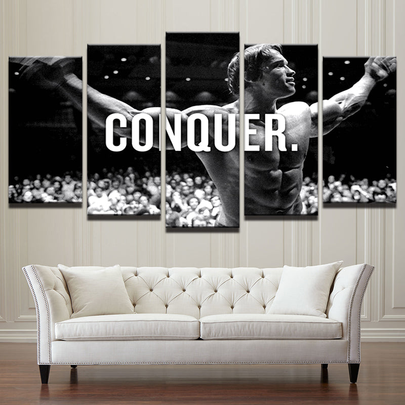 Arnold Schwarzenegger Conquer 5 Piece Panel Wall Art - living-essentials