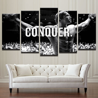 Arnold Schwarzenegger Conquer 5 Piece Panel Wall Art - living-essentials