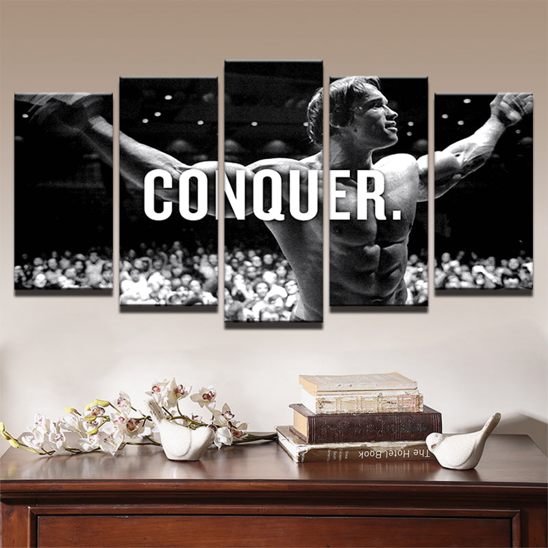 Arnold Schwarzenegger Conquer 5 Piece Panel Wall Art - living-essentials