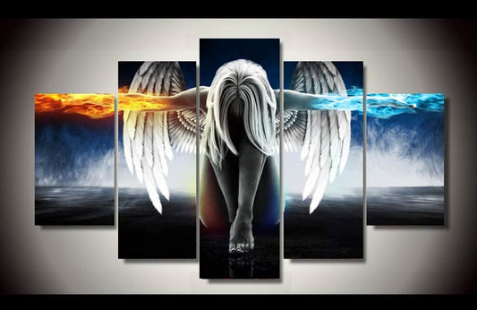 Angel 5 Piece Panel Wall Art - living-essentials