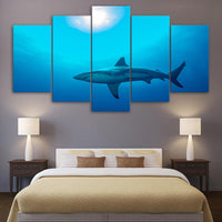 Shark 5 Piece Panel Wall Art - living-essentials