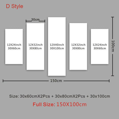 Shark 5 Piece Panel Wall Art - living-essentials