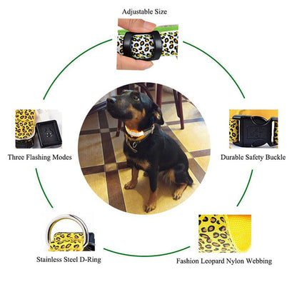 LED Safety Dog Nylon Collar