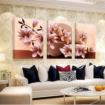Orchids 3 Piece Panel Wall Art - living-essentials
