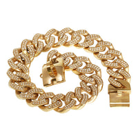 Rhinestone Gold or Rose Gold Dog Collar