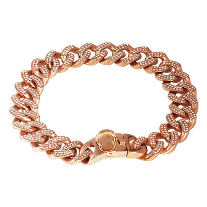 Rhinestone Gold or Rose Gold Dog Collar