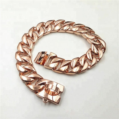 Rose Gold Cuban Link 25mm/32mm Dog Chain Collar