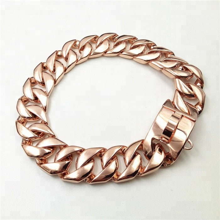 Rose gold dog collar on sale chain