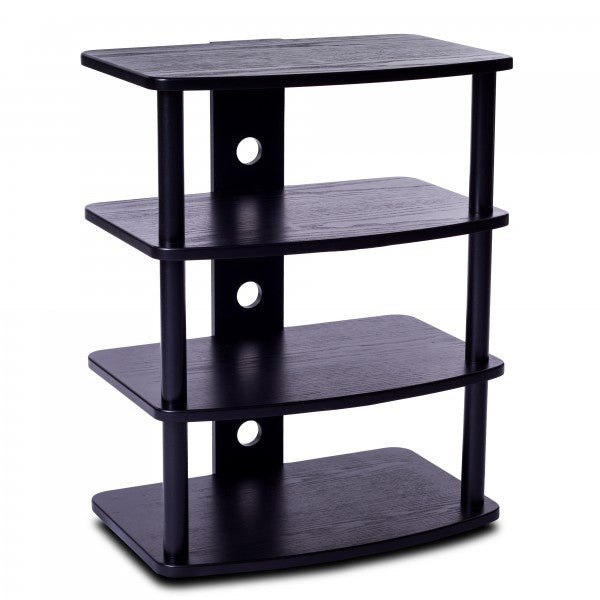 PLATEAU SF-4A BB Wood and Metal Audio Stand, Black Oak finish - living-essentials