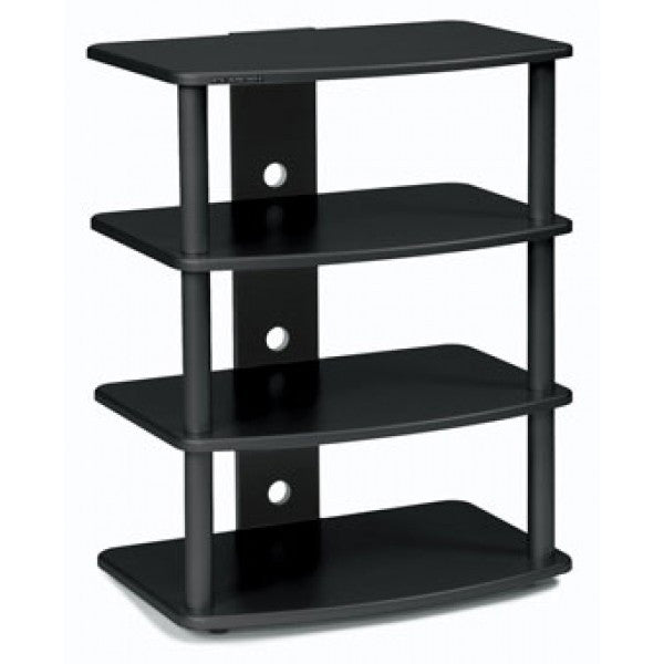 PLATEAU SF-4A BB Wood and Metal Audio Stand, Black Oak finish - living-essentials