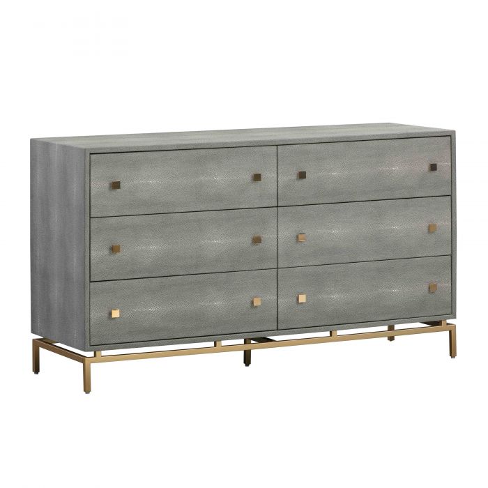 Leonie Shagreen 6 Drawer Dresser