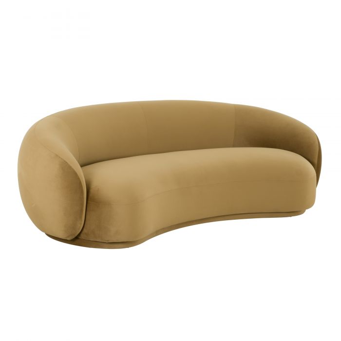 Kadence Cognac Velvet Sofa