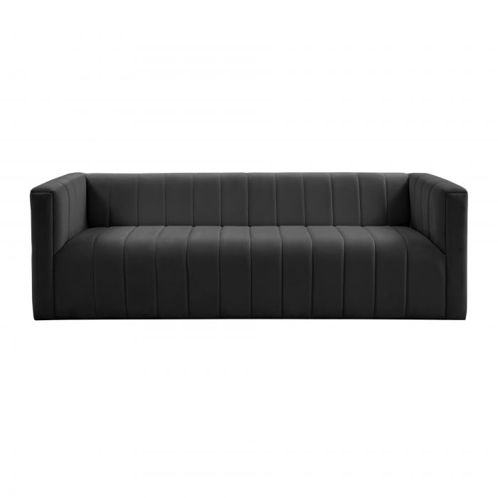 Nora Black Velvet Sofa