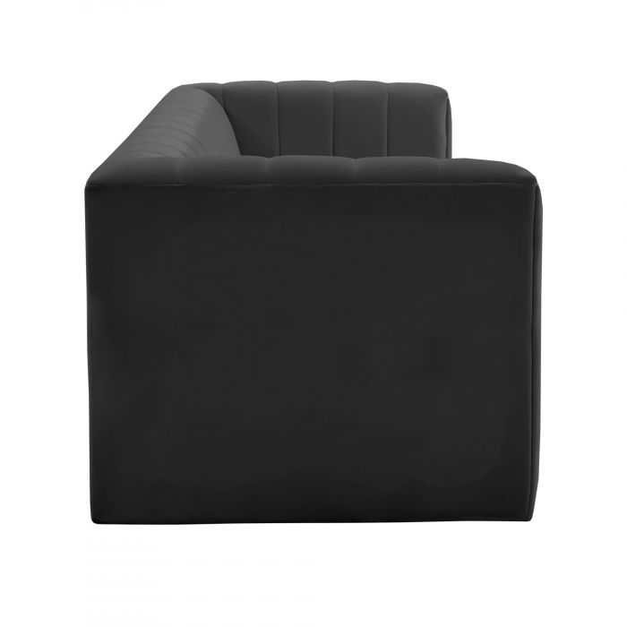 Nora Black Velvet Sofa