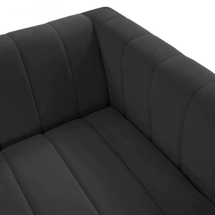 Nora Black Velvet Sofa