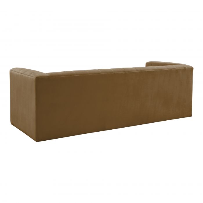 Nora Cognac Velvet Sofa