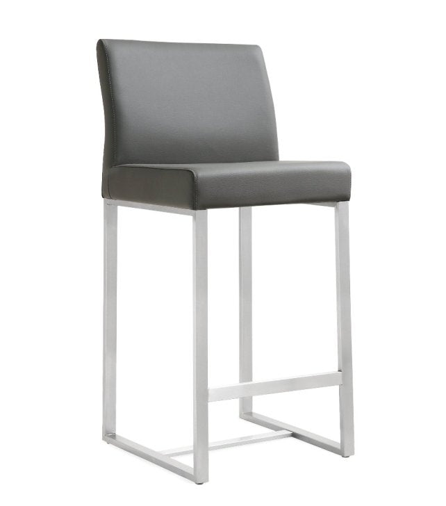 Deangelo Grey Steel Counterstool (Set of 2) - living-essentials