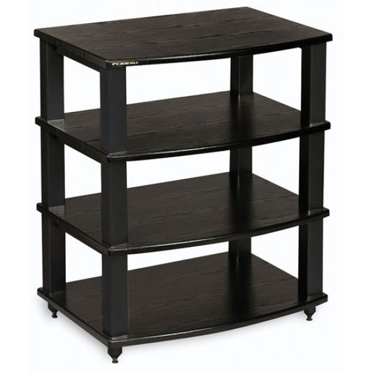 PLATEAU XT-AA1 BB Wood and Metal Audio Stand, 1 Shelf, Black Oak finish - living-essentials