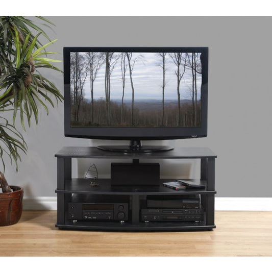 PLATEAU XT-V3 44 BB Wood and Metal 44" TV Stand, Black Oak finish - living-essentials