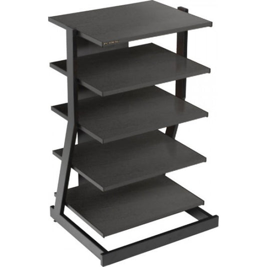 PLATEAU Z-5A B Metal and Wood Audio Stand, Black Oak finish - living-essentials